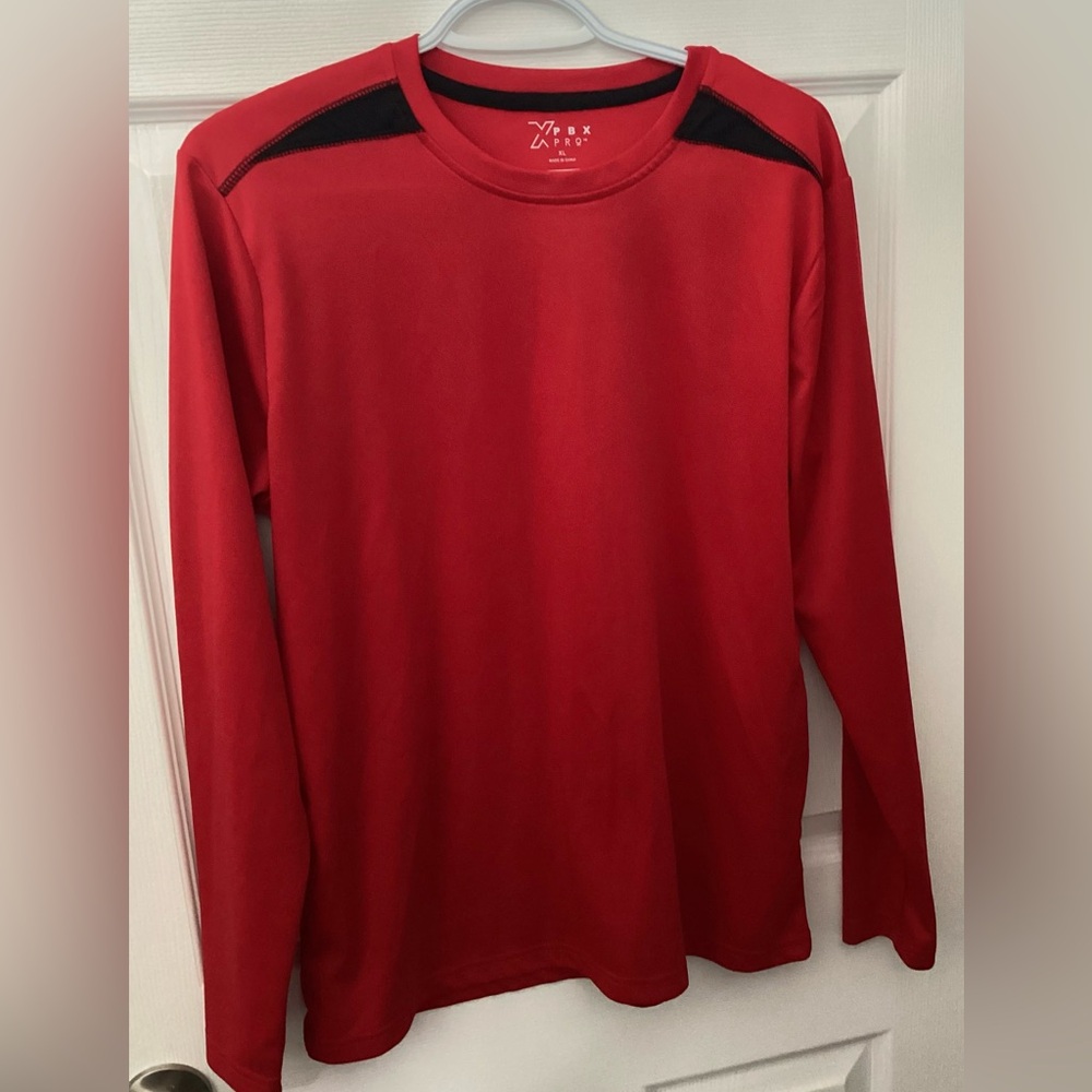 RBX Red Long Sleeve Performance Shirt - Men's